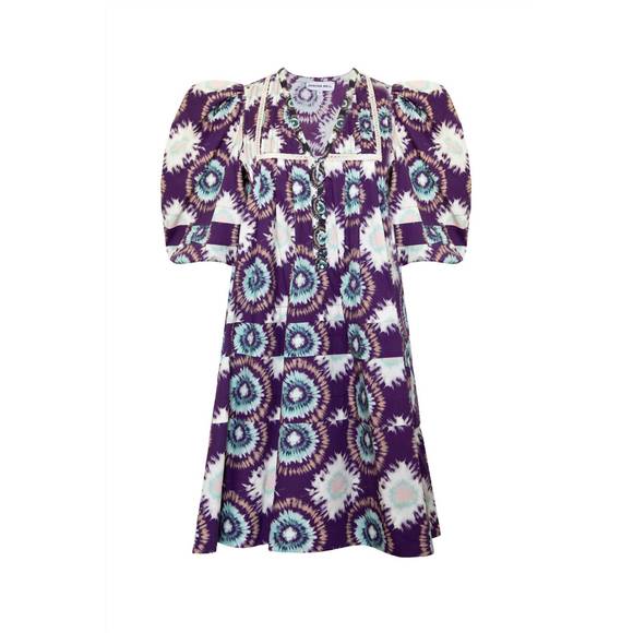 NEW HUNTER BELL jenkins dress in london rain purple - Picture 4 of 4